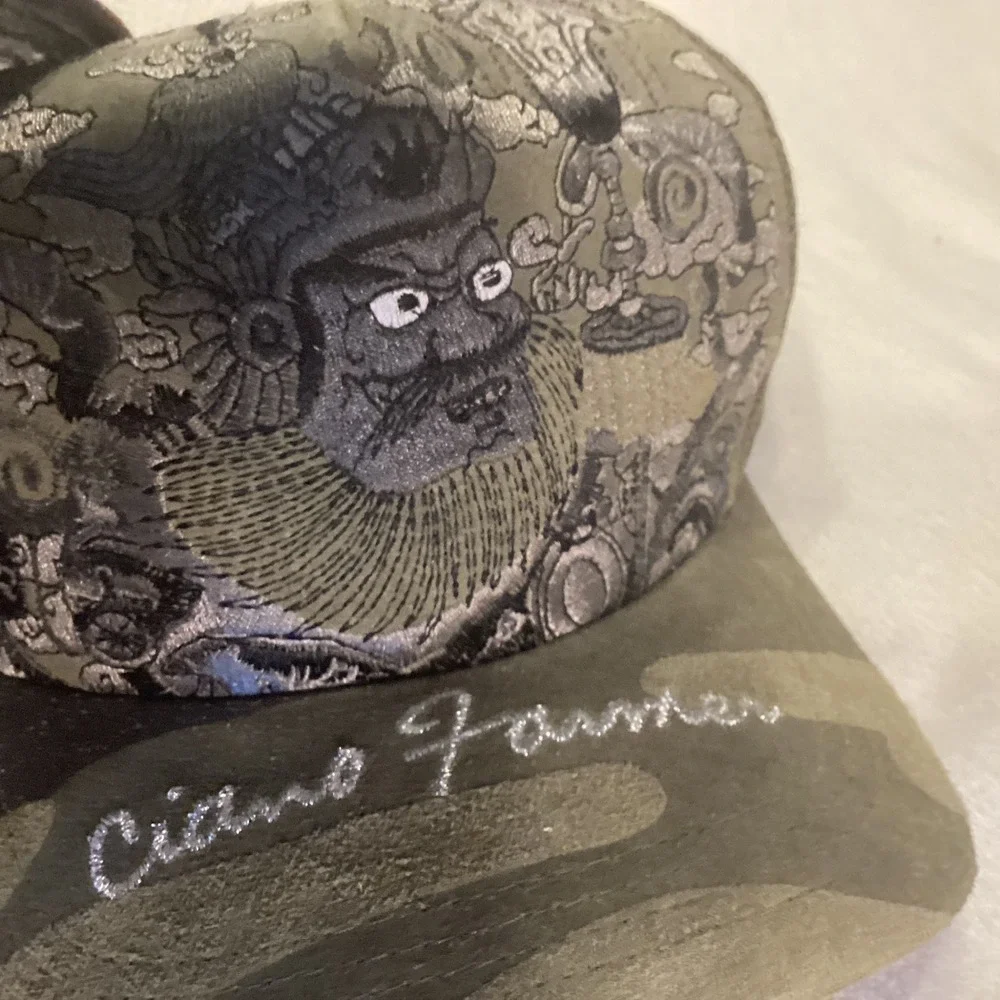 Ciano Farmer Embroidered Trucker Hat Men Snapback Mesh Cap Bonsai Japanese Art